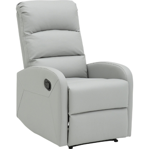 Dormi Manual Recliner Chair in Light Grey Leatherette